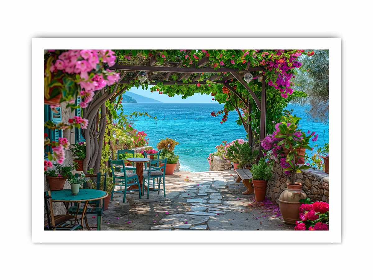 Ourdoor  Beach House Canvas Art Print-8