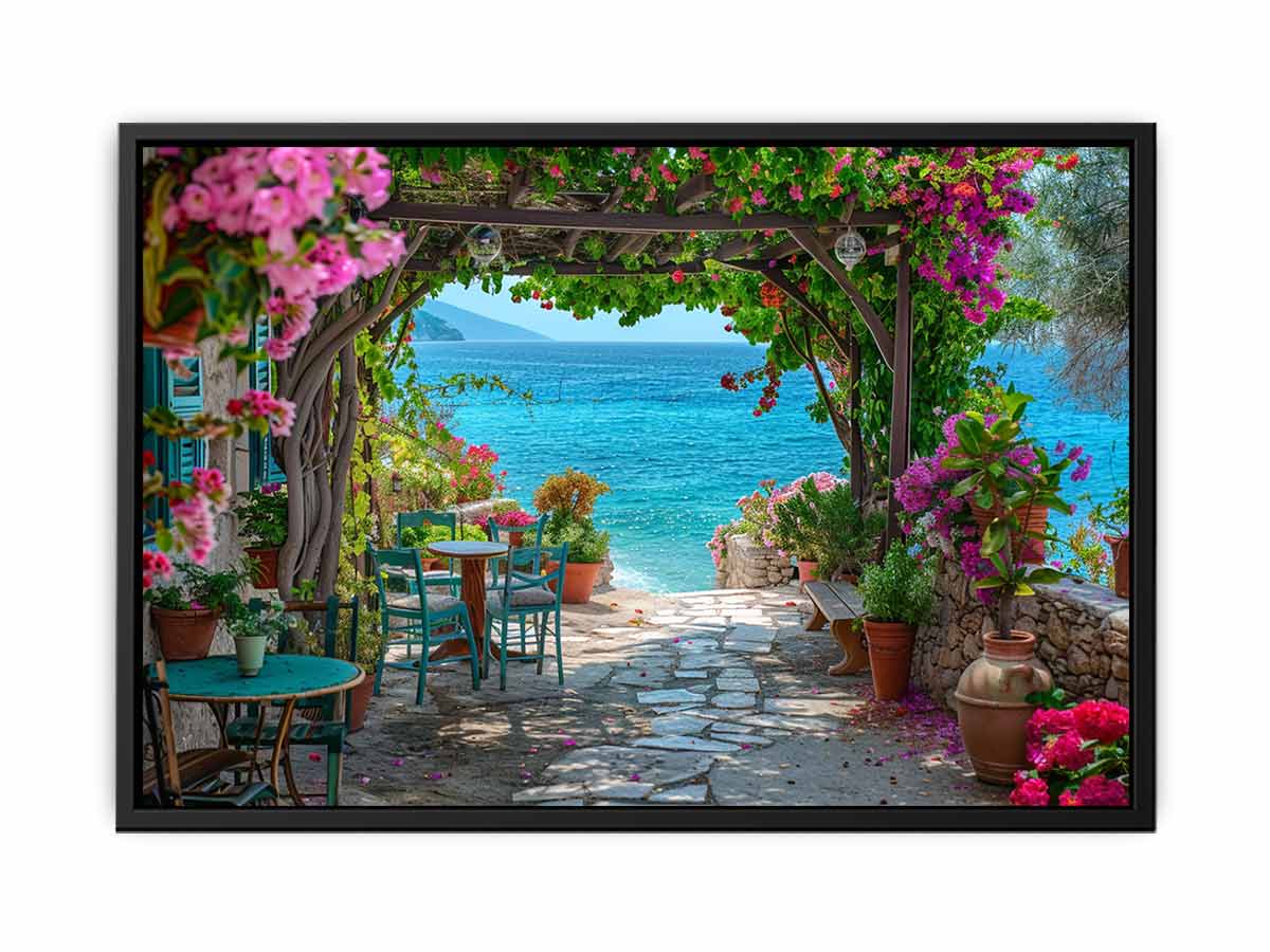 Ourdoor  Beach House Canvas Art Print-4