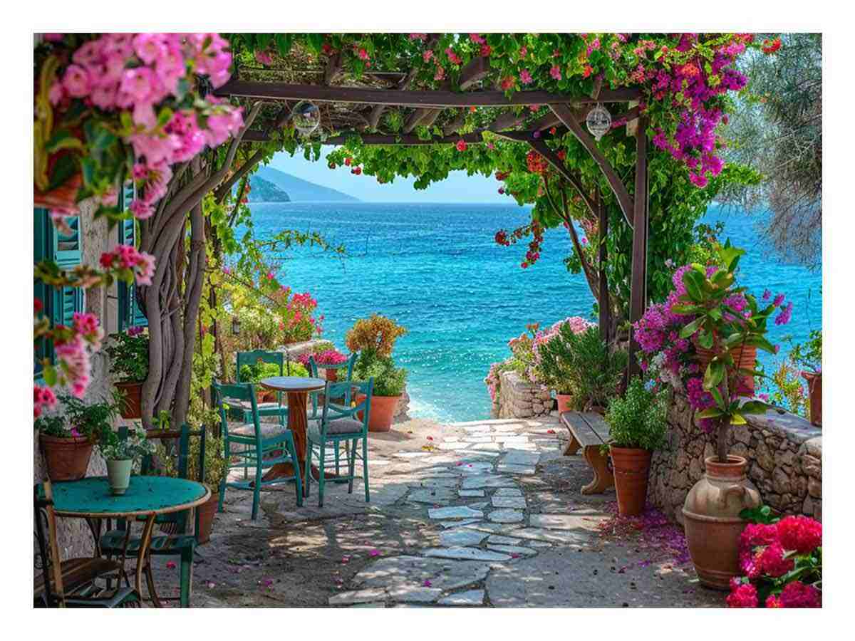 Ourdoor  Beach House Canvas Art Print-0