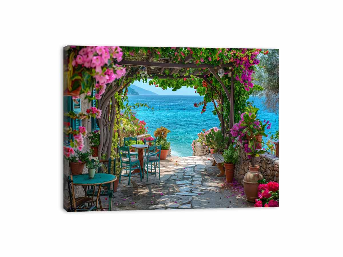 Ourdoor  Beach House Canvas Art Print-3