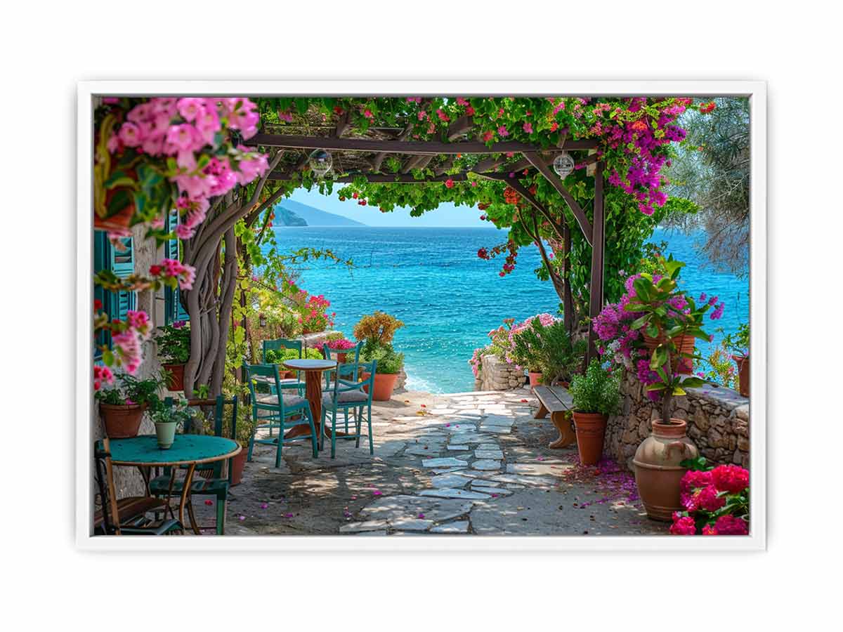 Ourdoor  Beach House Canvas Art Print-5