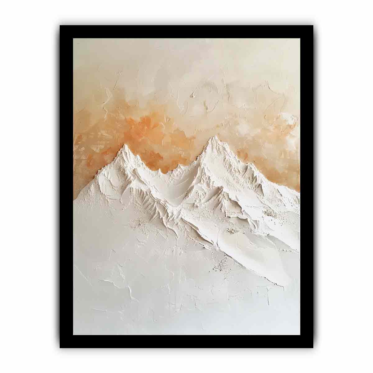 3D Mountian  Snow Art Canvas Art Print-7