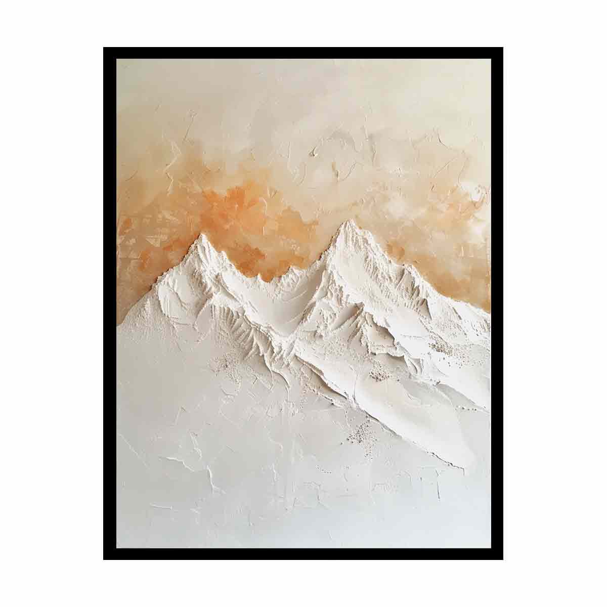 3D Mountian  Snow Art Canvas Art Print-4