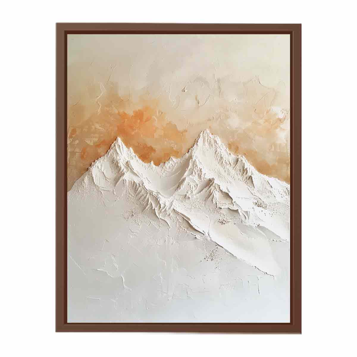 3D Mountian  Snow Art Canvas Art Print-6
