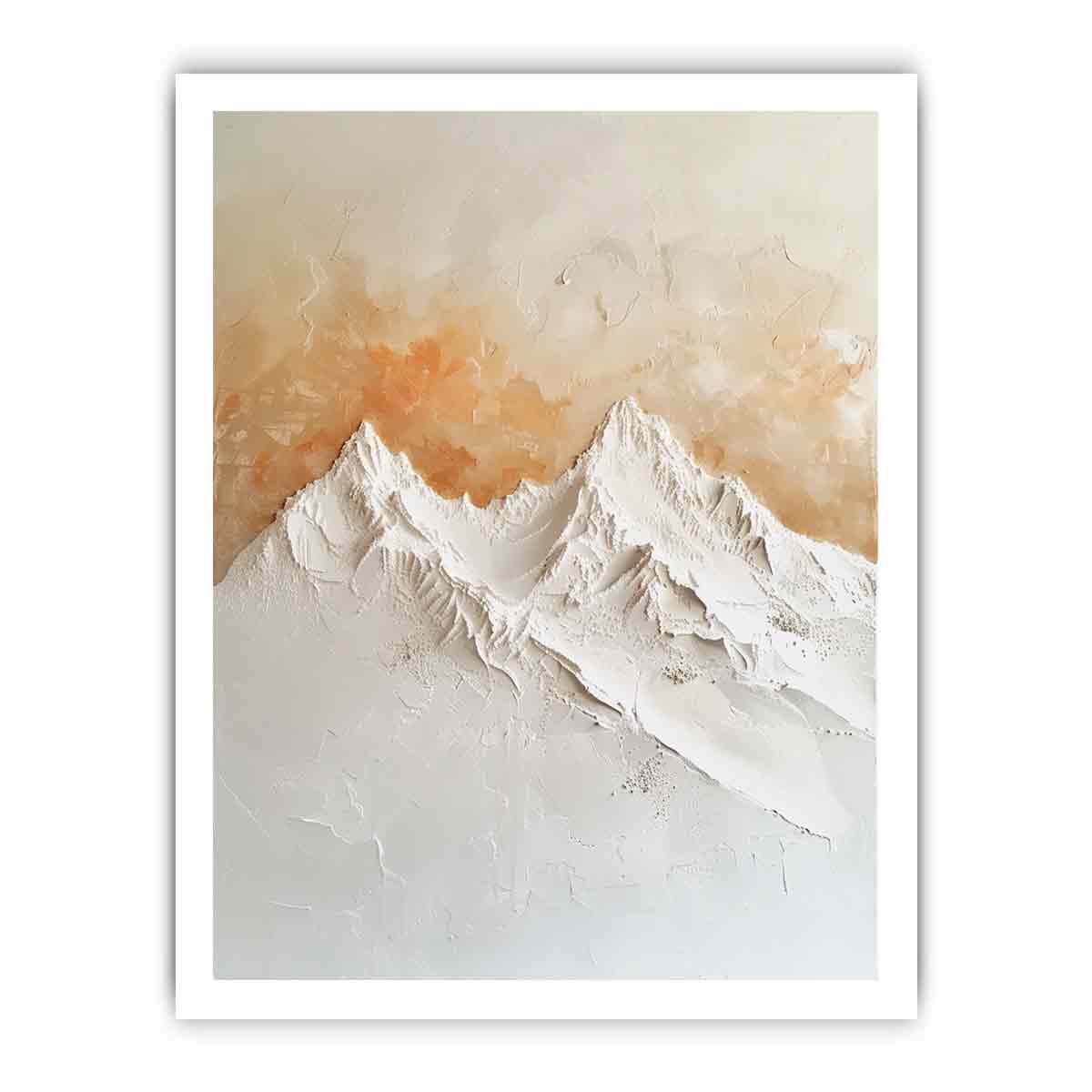 3D Mountian  Snow Art Canvas Art Print-8