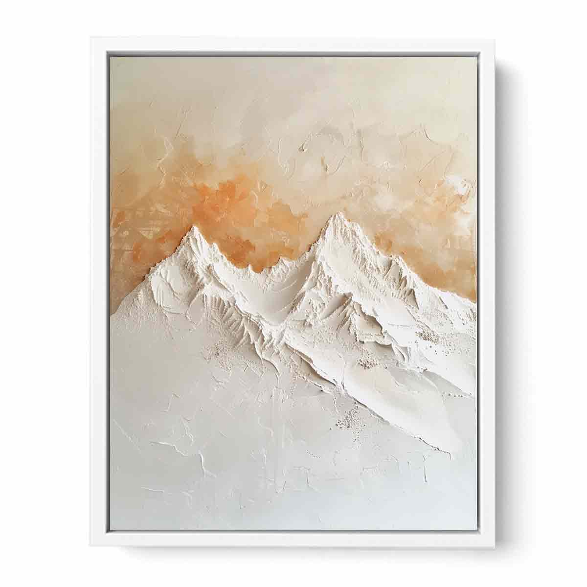 3D Mountian  Snow Art Canvas Art Print-5