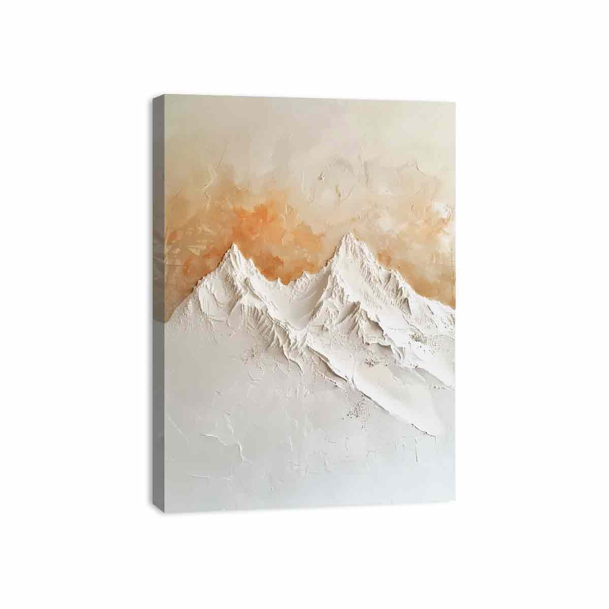 3D Mountian  Snow Art Canvas Art Print-3