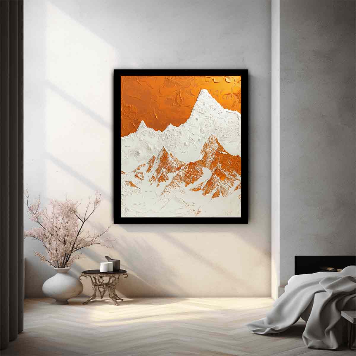 Textured Mountian  Canvas painting-1