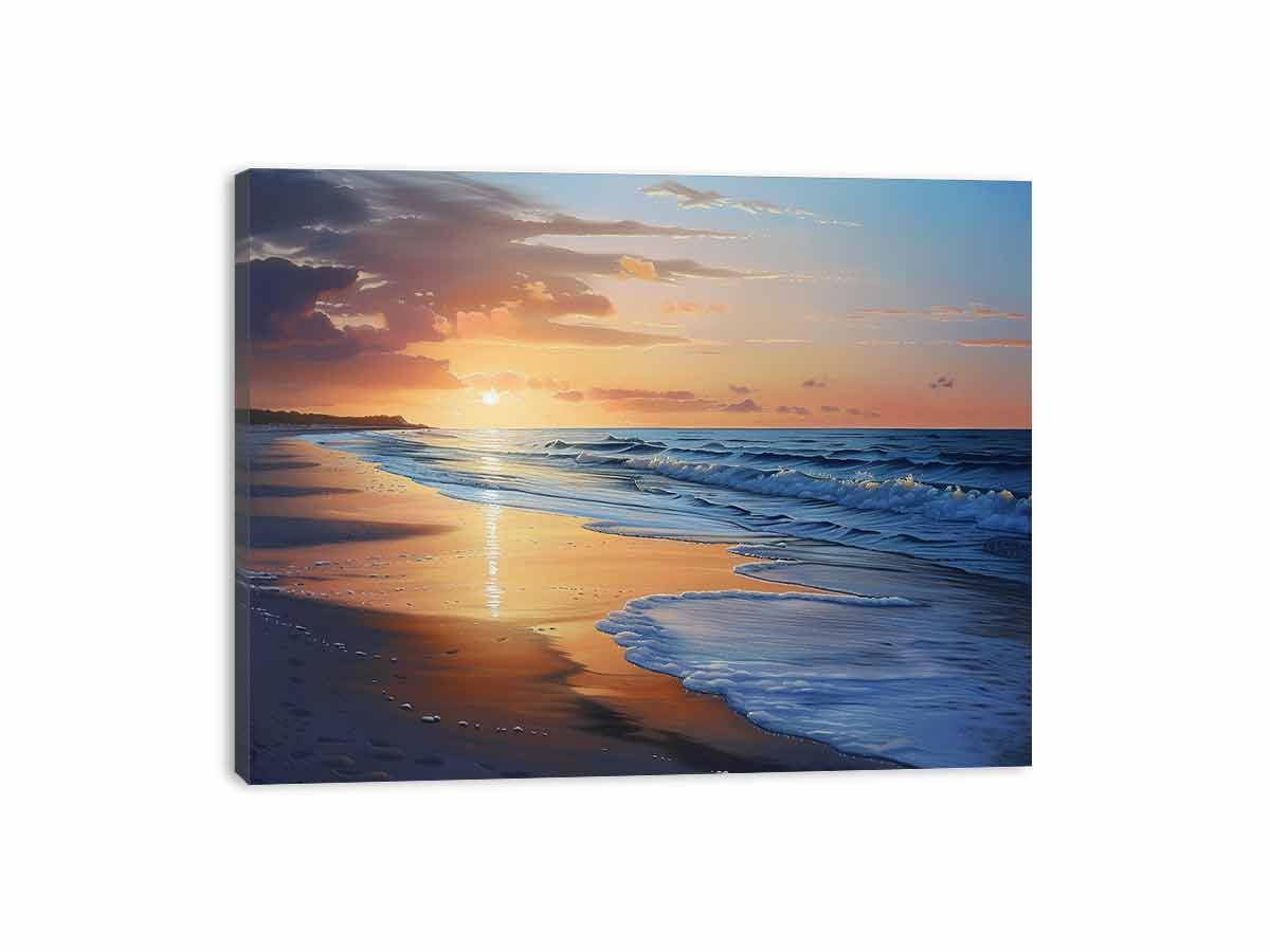 Beach Painting on   Canvas Art Print-3