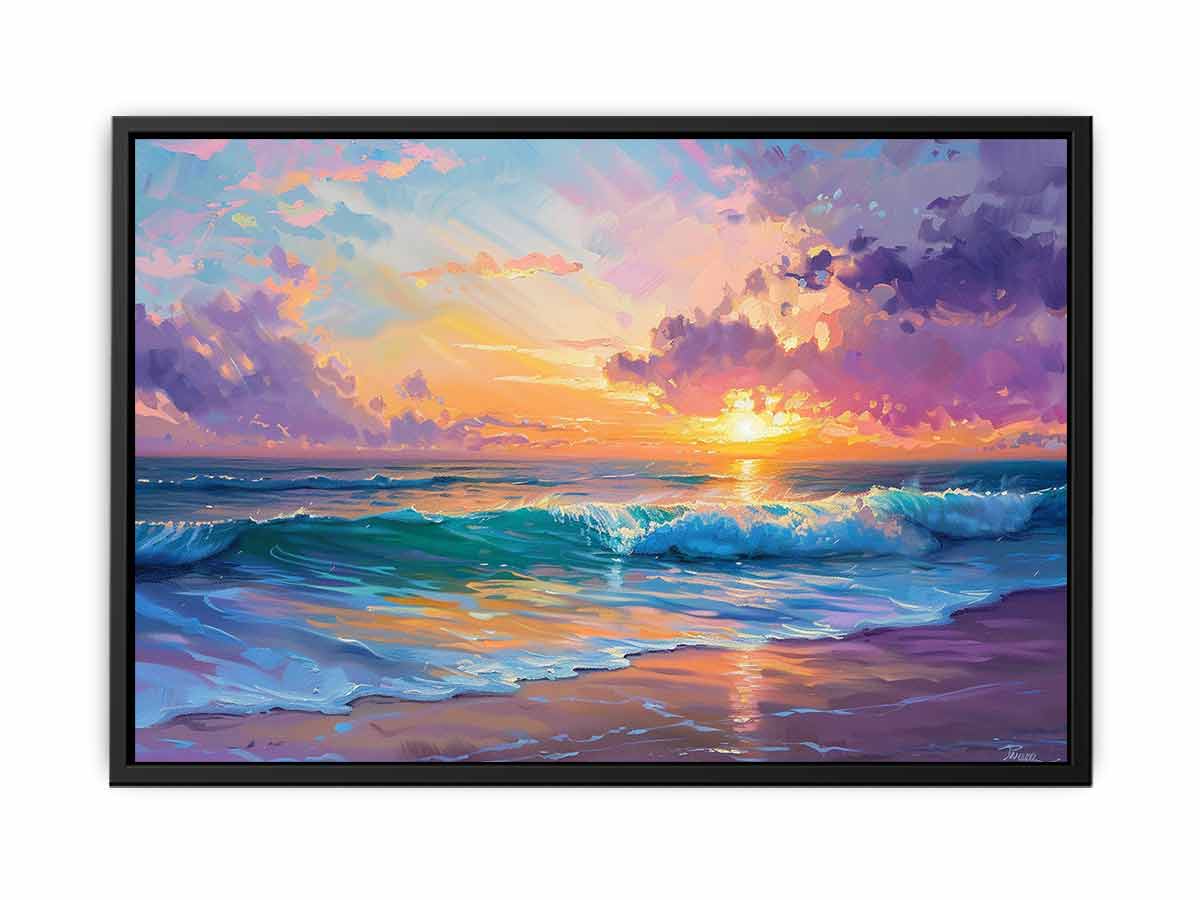 Beach sunset  Canvas Painting  Print-4