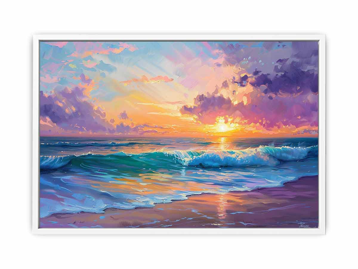 Beach sunset  Canvas Painting  Print-5