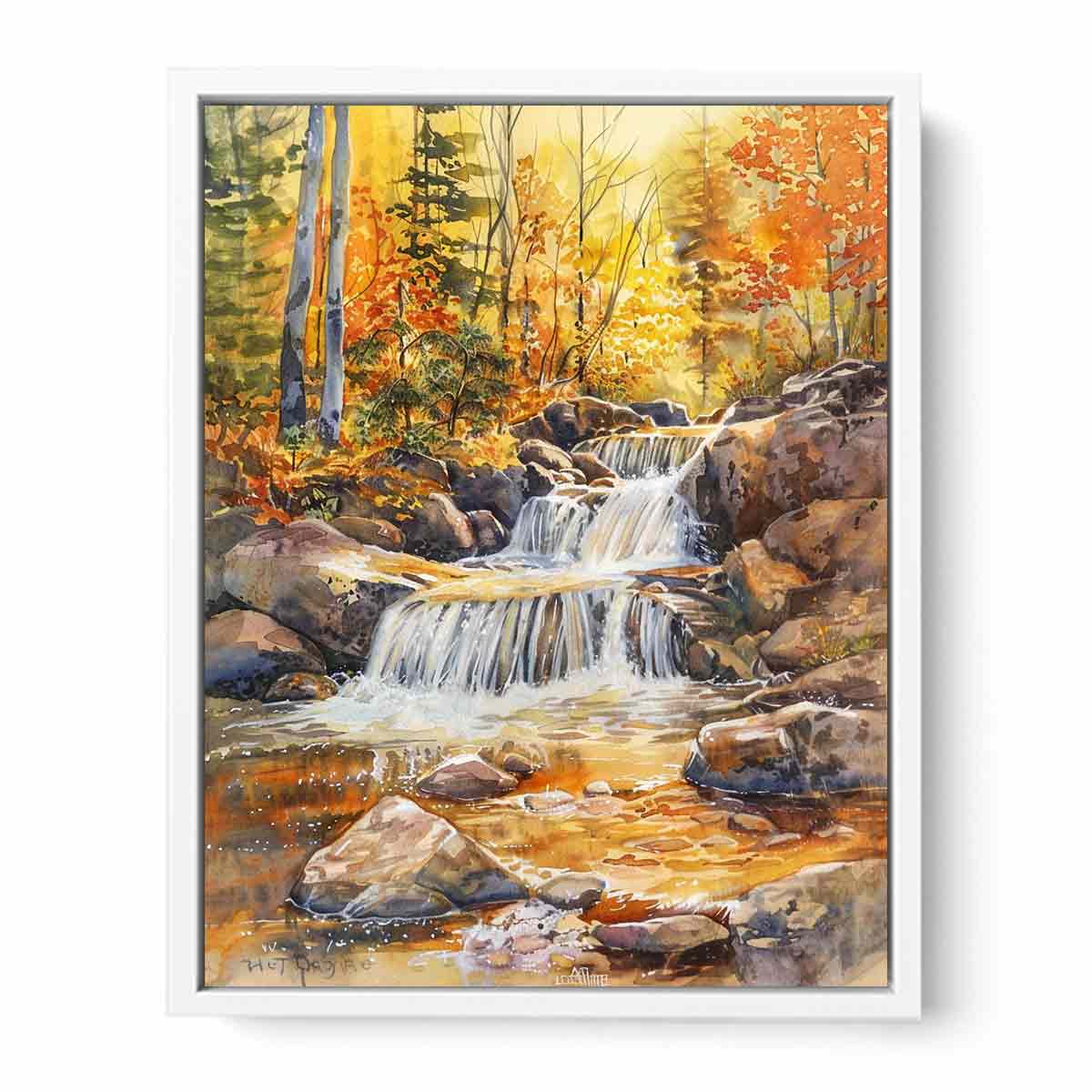 Forest Waterfall  Canvas Art Print-5
