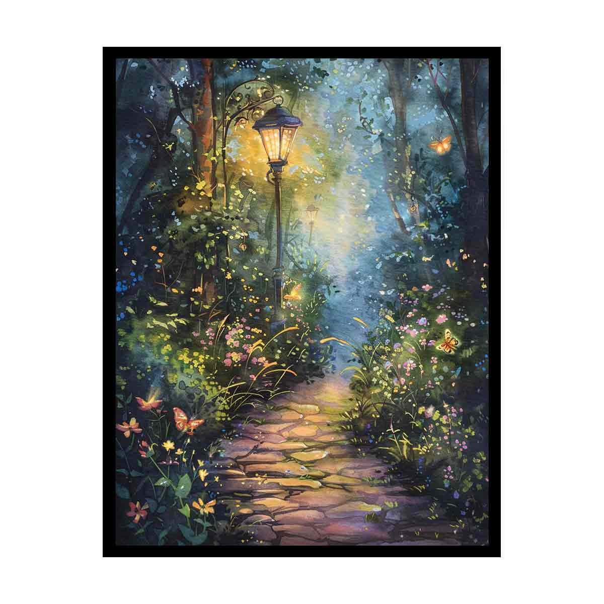 Evening Garden  Canvas Art Print-4