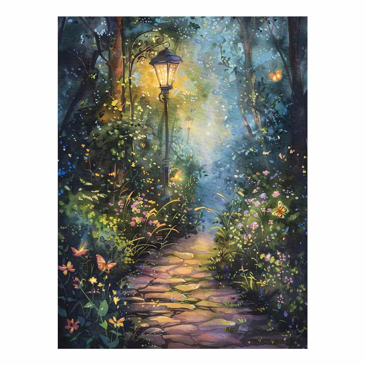 Evening Garden  Canvas Art Print-0