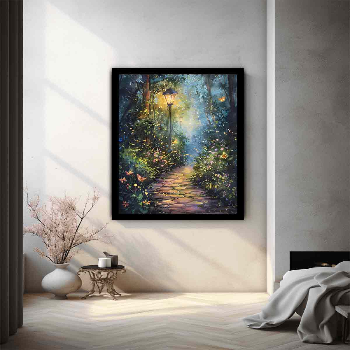 Evening Garden  Canvas Art Print-1