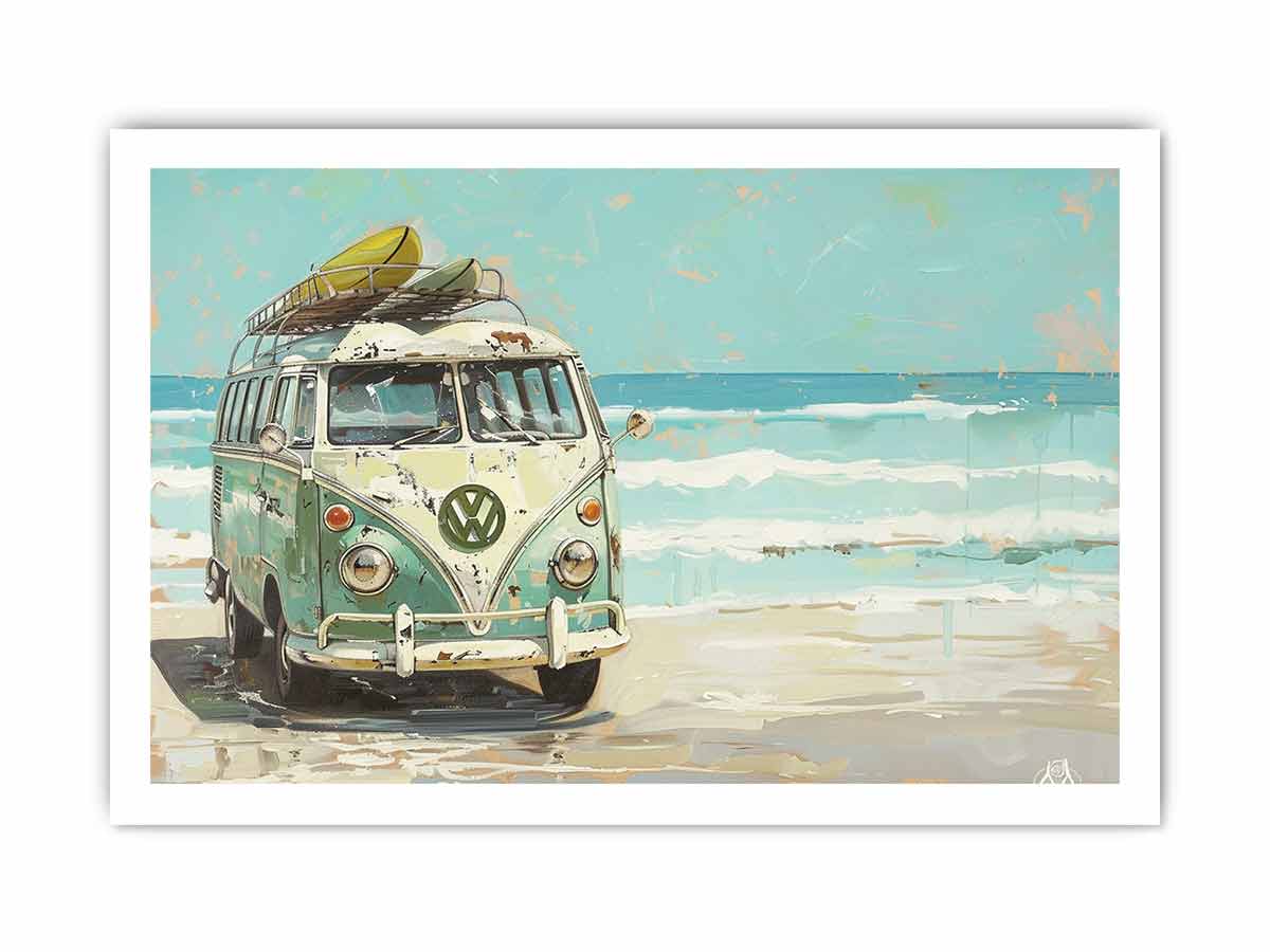 Vw Bus Canvas Art Print-8