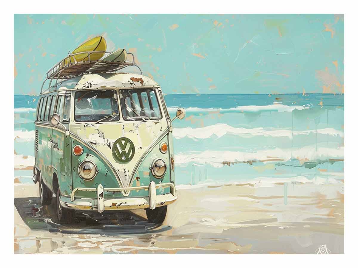 Vw Bus Canvas Art Print-0