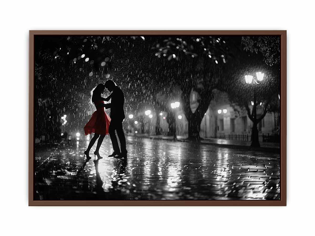 Rain Dance black & white   Canvas Art Print-6
