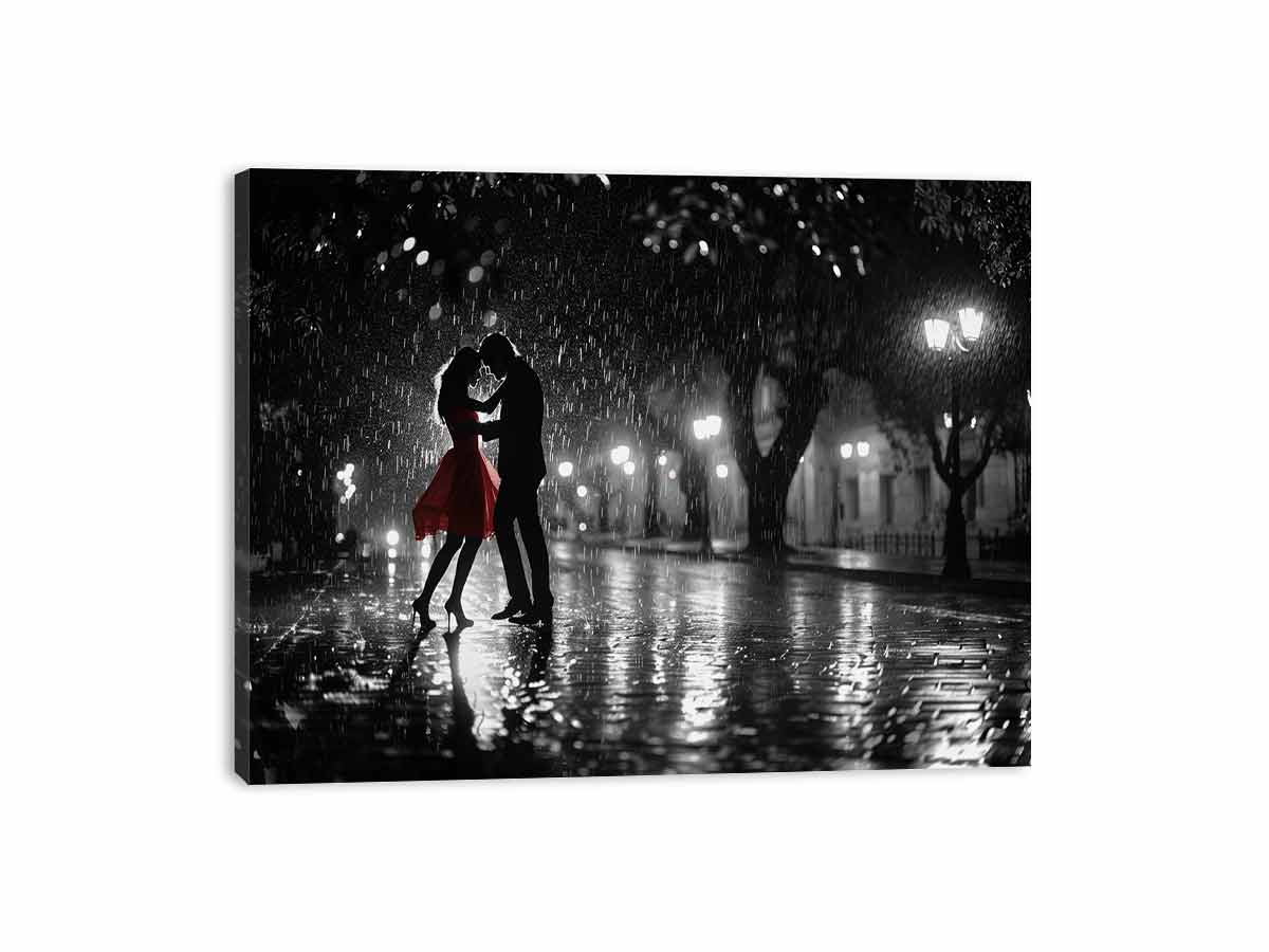 Rain Dance black & white   Canvas Art Print-3