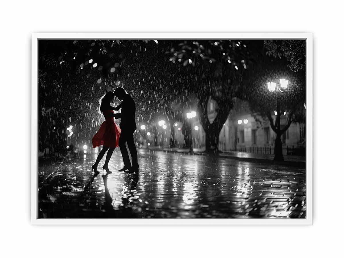 Rain Dance black & white   Canvas Art Print-5