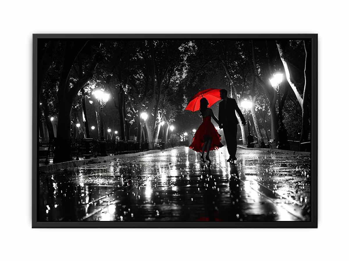Rainy Day Couple Dance painting   Canvas Art Print-4