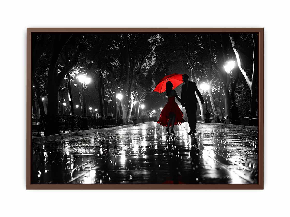 Rainy Day Couple Dance painting   Canvas Art Print-6