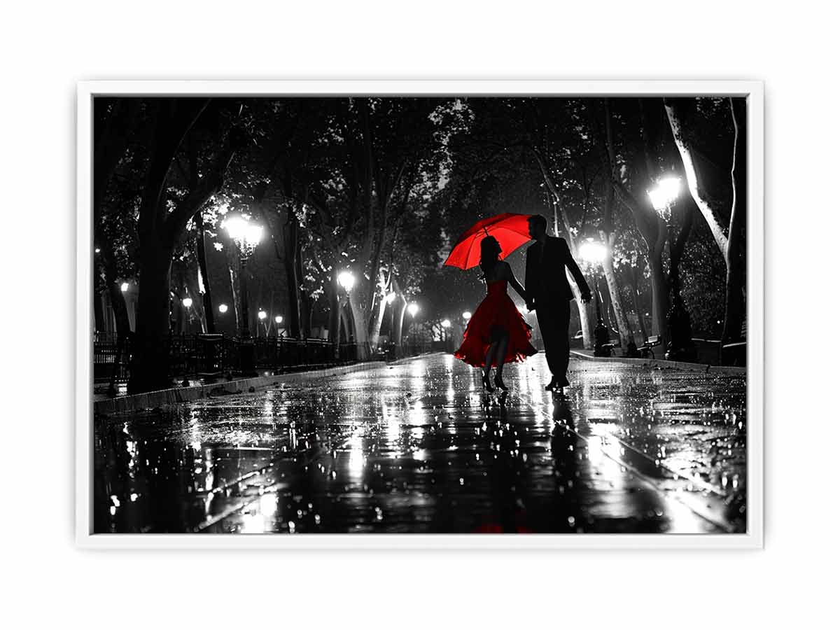 Rainy Day Couple Dance painting   Canvas Art Print-5