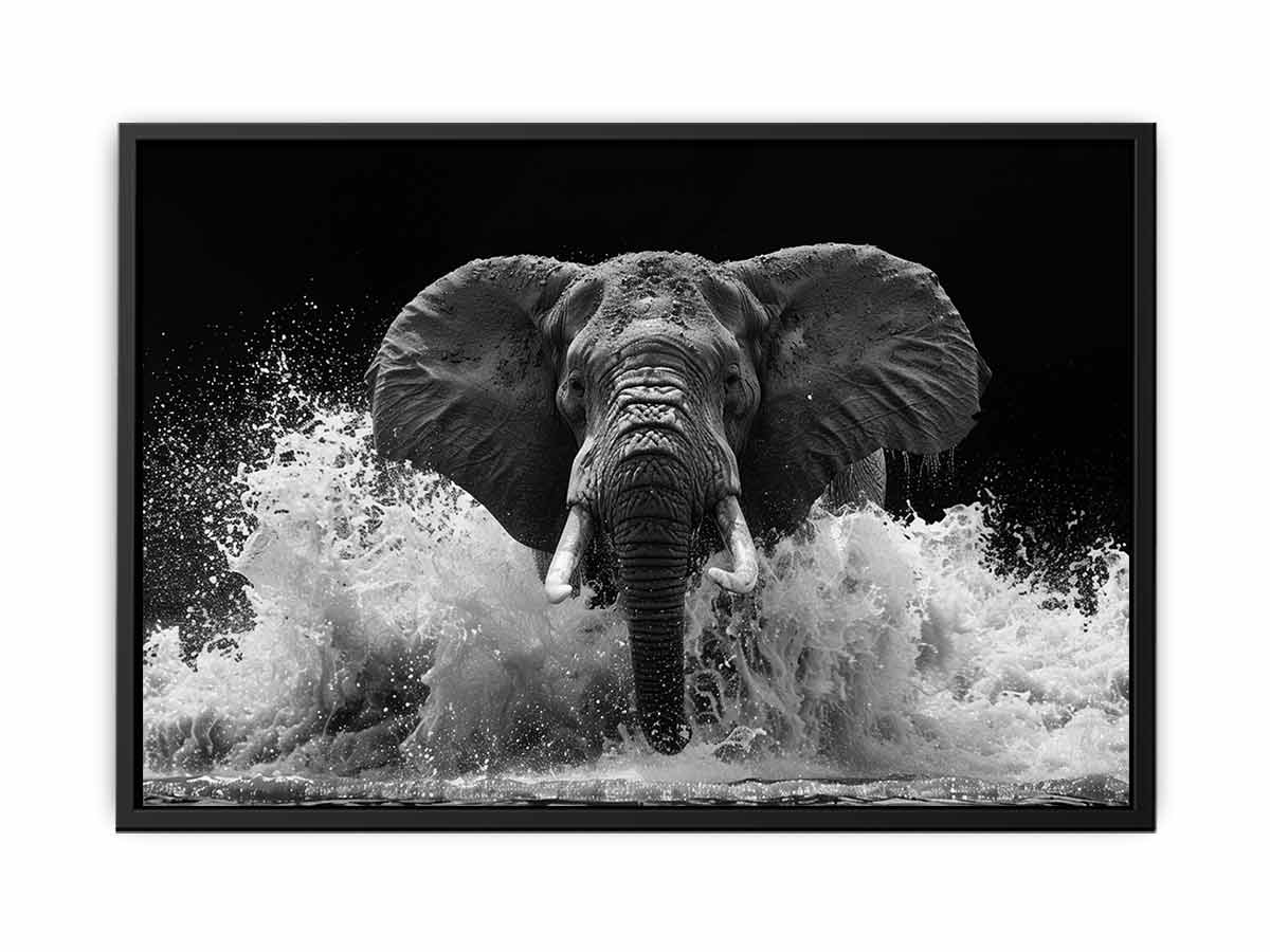 Water Elephant Canvas Art Print-4