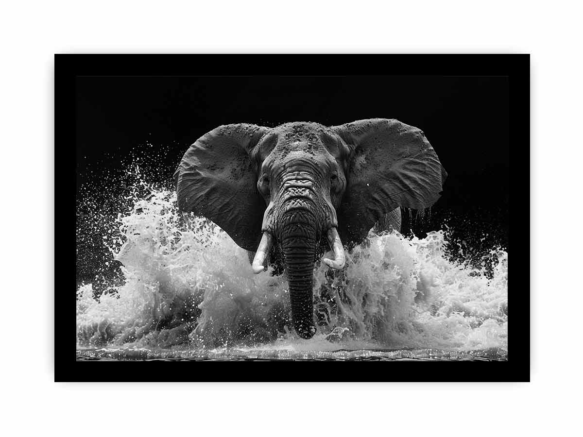 Water Elephant Canvas Art Print-7