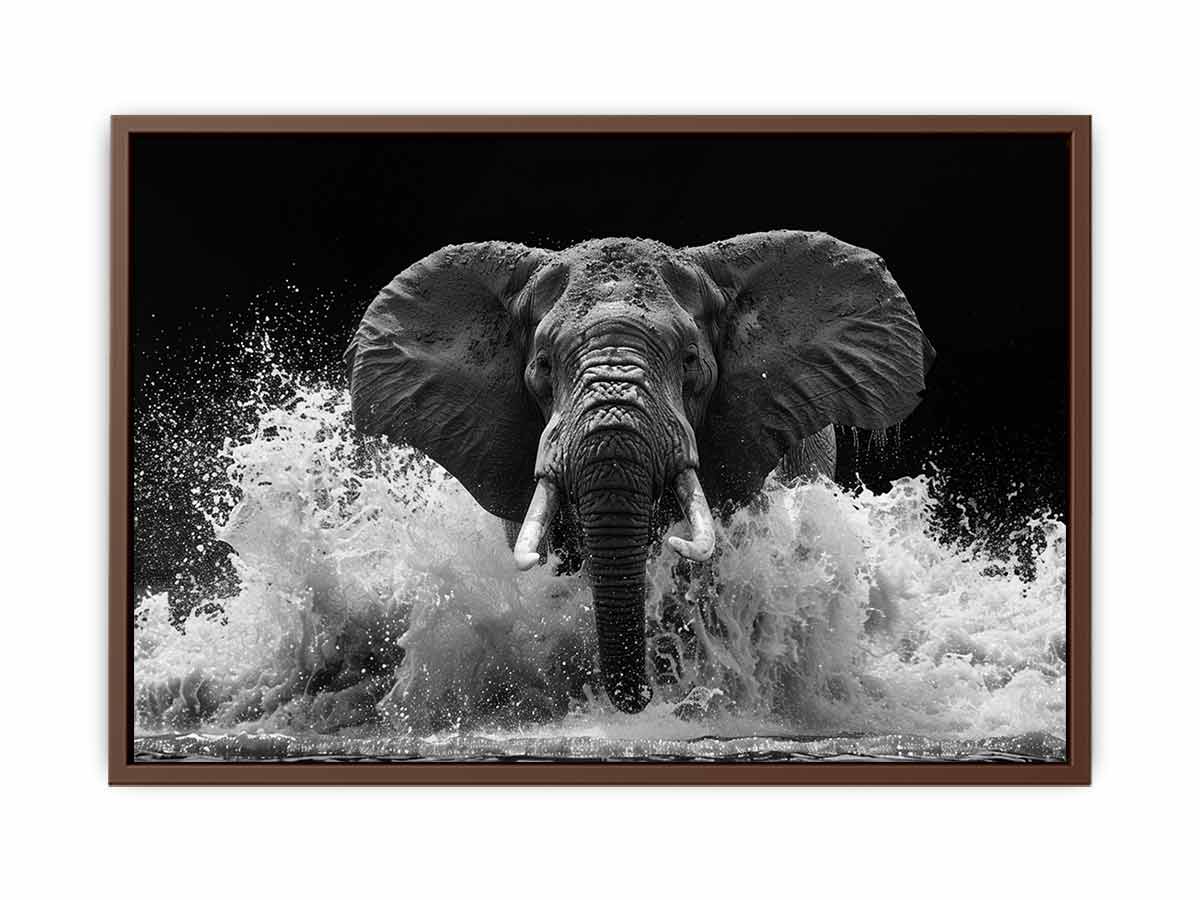 Water Elephant Canvas Art Print-6