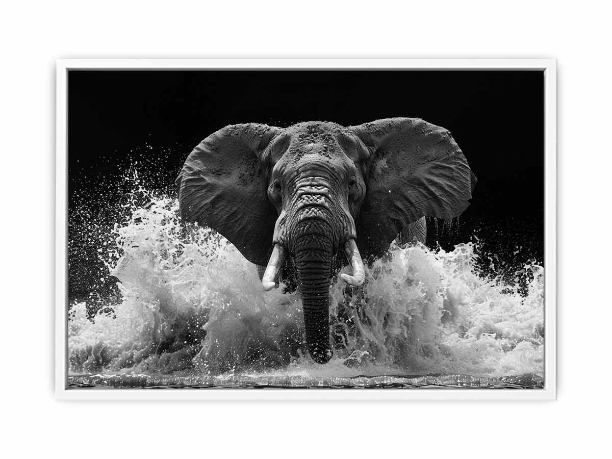 Water Elephant Canvas Art Print-5