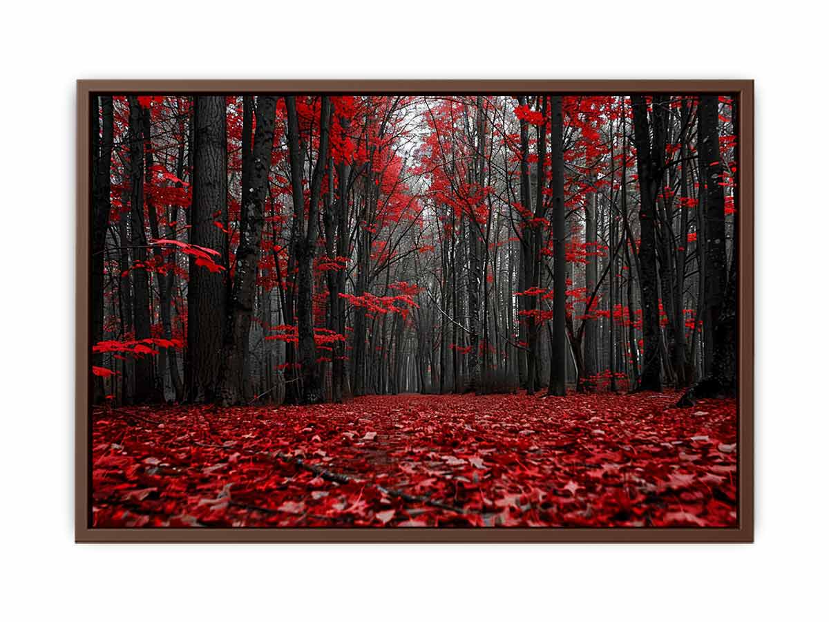 Red Forest  Tress Art Canvas Art Print-6