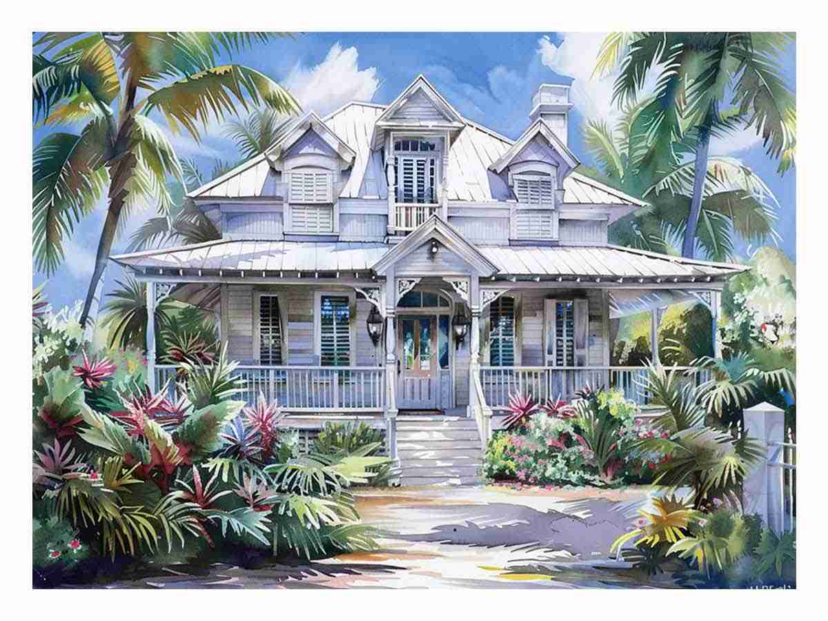 Beautiful Wodden House  Canvas Art Print-0