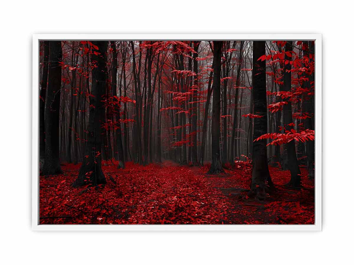 Red Trees  Phtograpahy Art Canvas Art Print-5