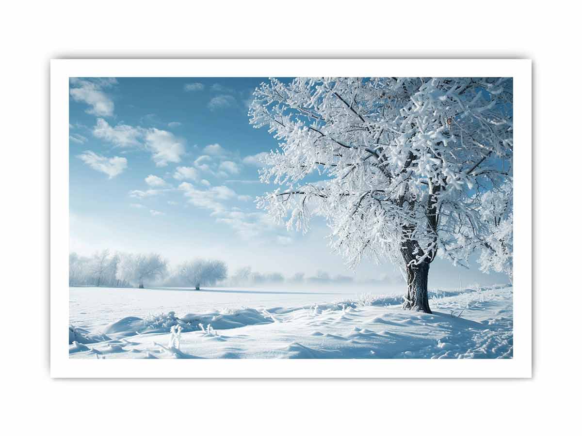 Winter Snow Tree  Canvas Art Print-8