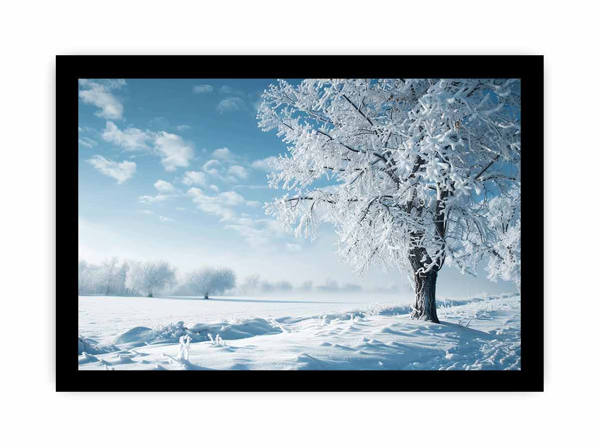 Winter Snow Tree  Canvas Art Print-7