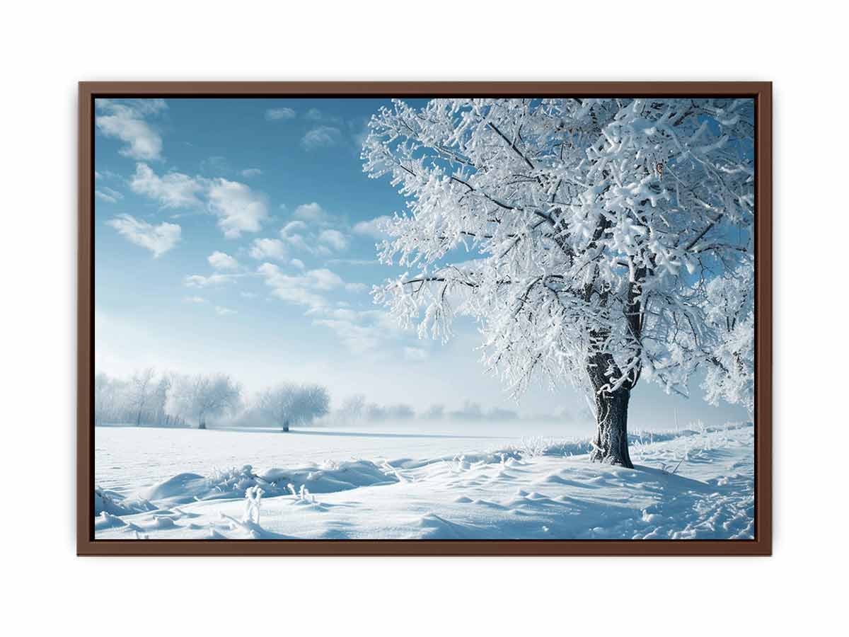 Winter Snow Tree  Canvas Art Print-6