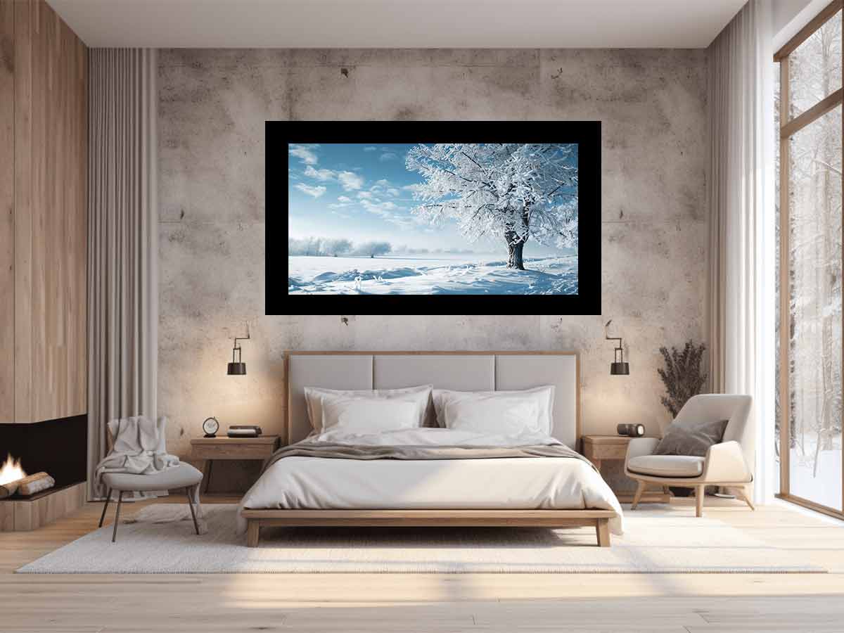 Winter Snow Tree  Canvas Art Print-1