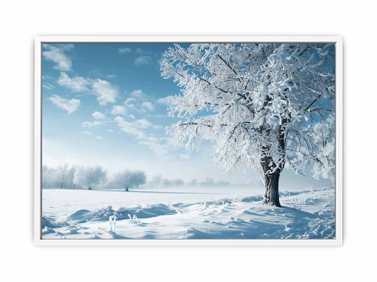 Winter Snow Tree  Canvas Art Print-5