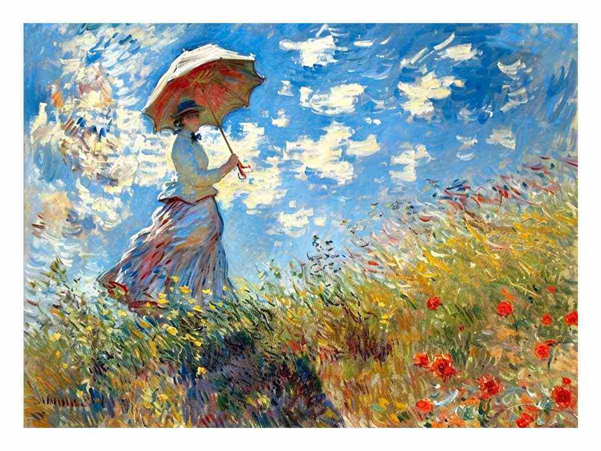 Sunshade  Famous  Painting Canvas Art Print-0