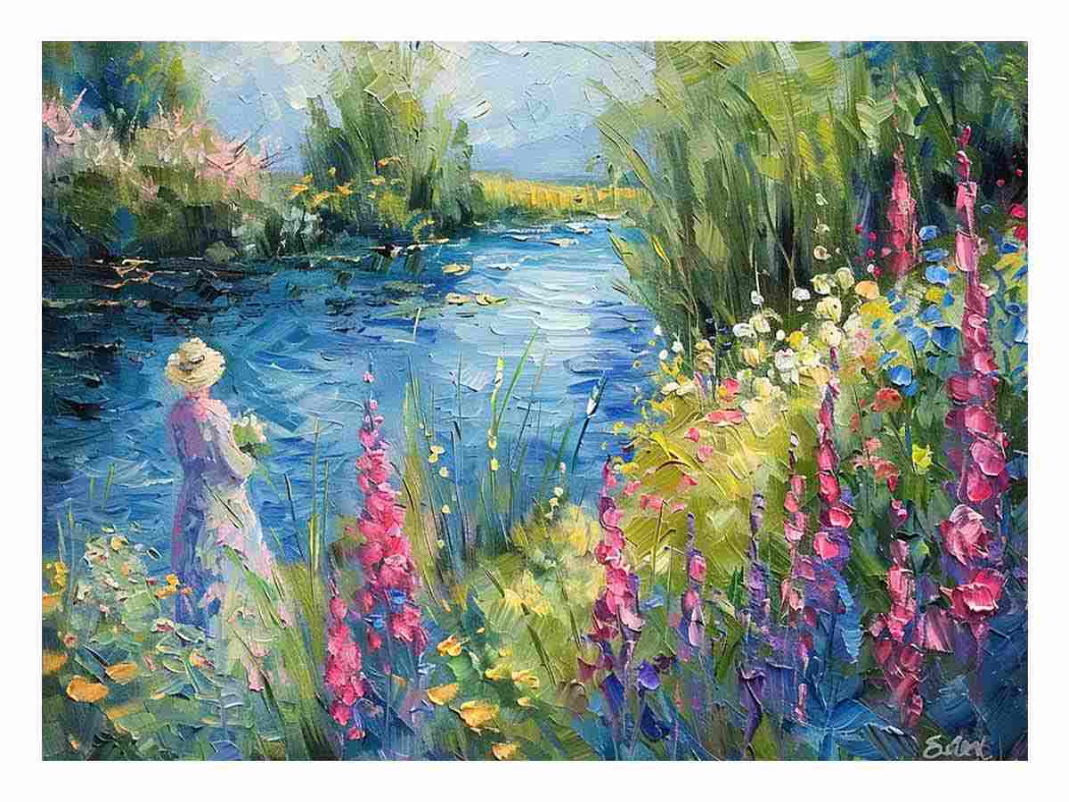 Lake Side  Canvas Art Print-0