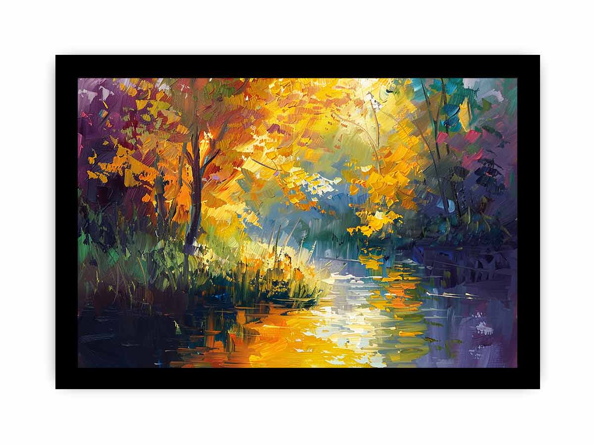Forest Lake Canvas Painitng-7