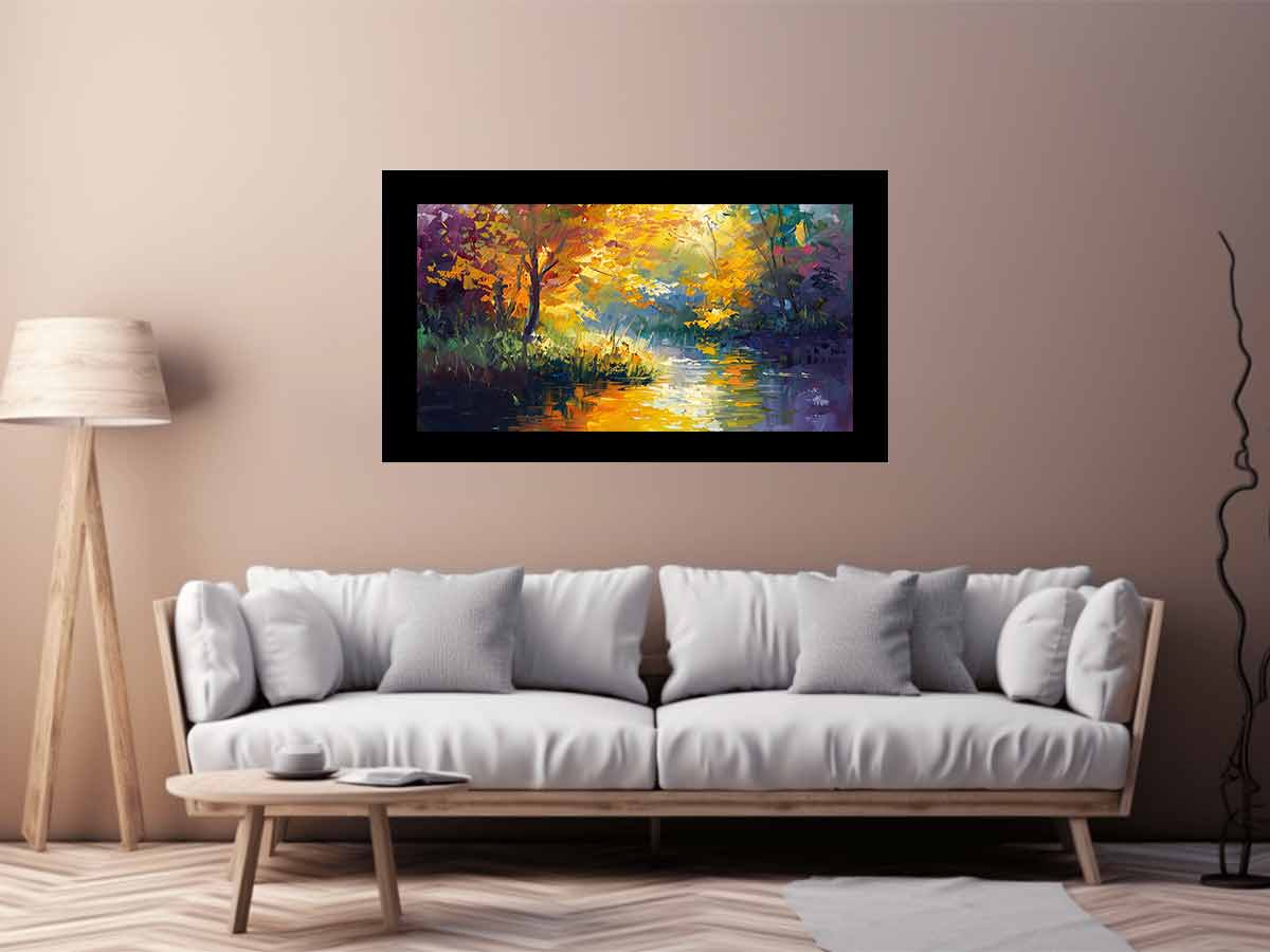 Forest Lake Canvas Painitng-2