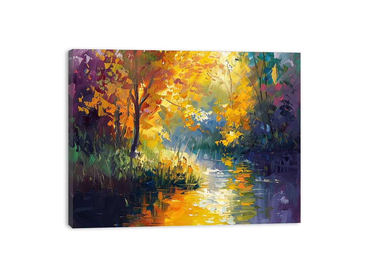 Forest Lake Canvas Painitng-3