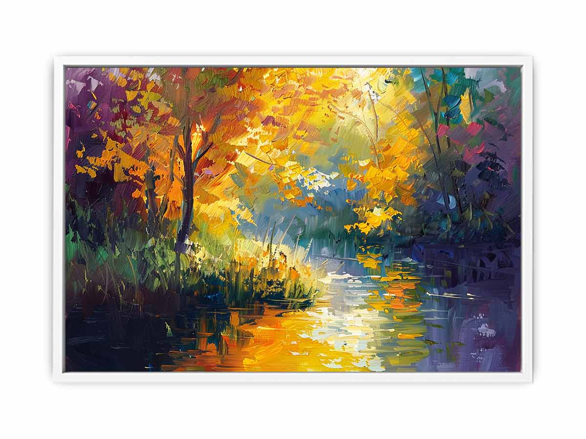 Forest Lake Canvas Painitng-5