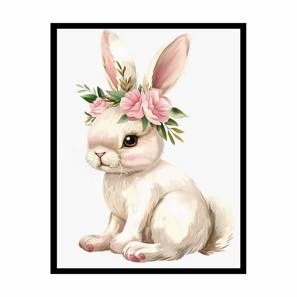 Cute Bunny  Canvas Art Print-4