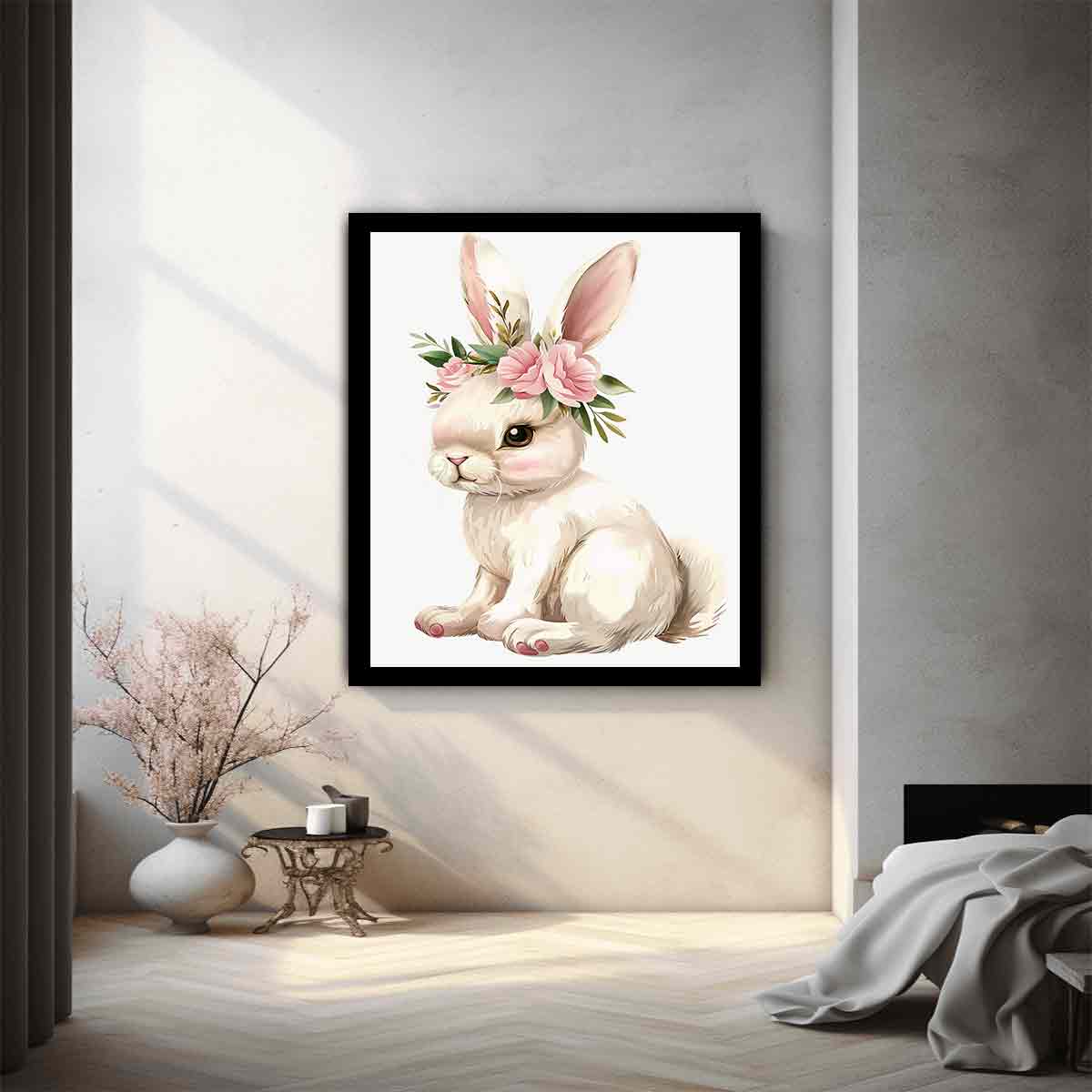 Cute Bunny  Canvas Art Print-1