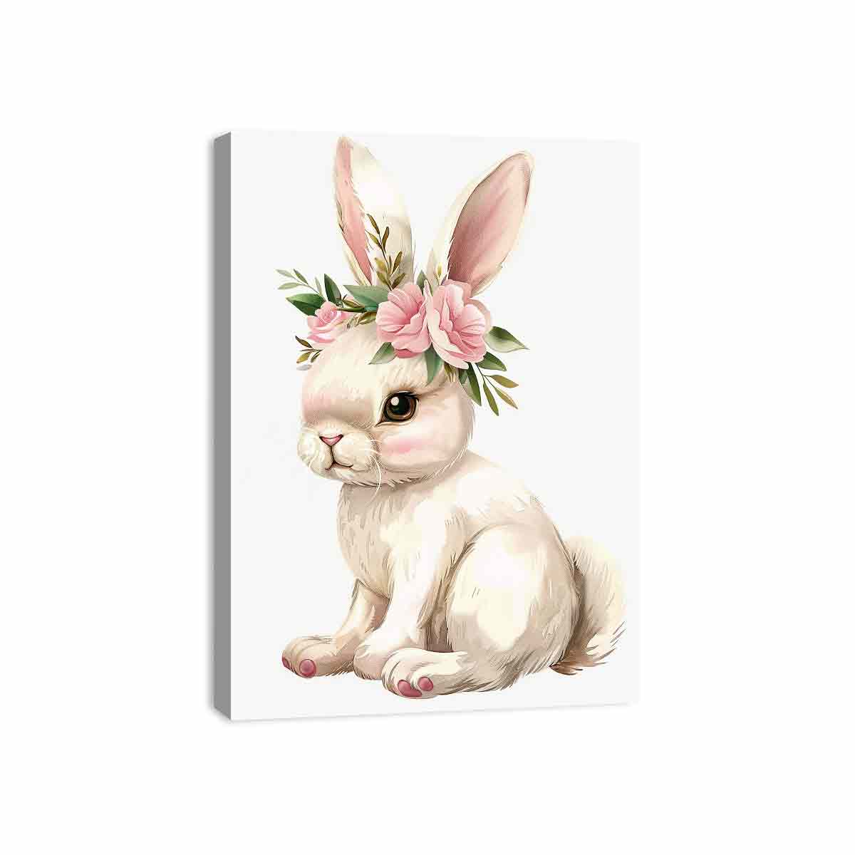 Cute Bunny  Canvas Art Print-3