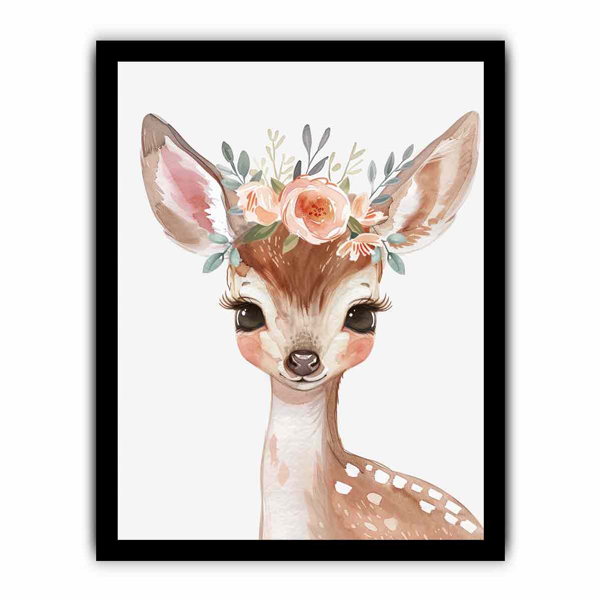 Baby Deer Canvas Art Print-7