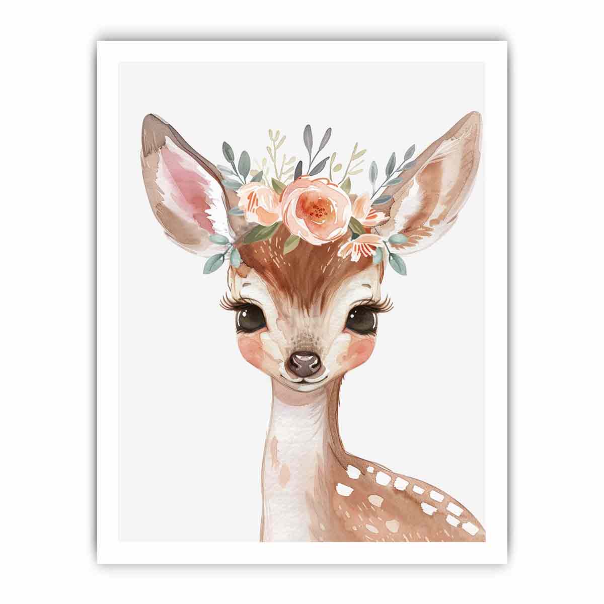 Baby Deer Canvas Art Print-8